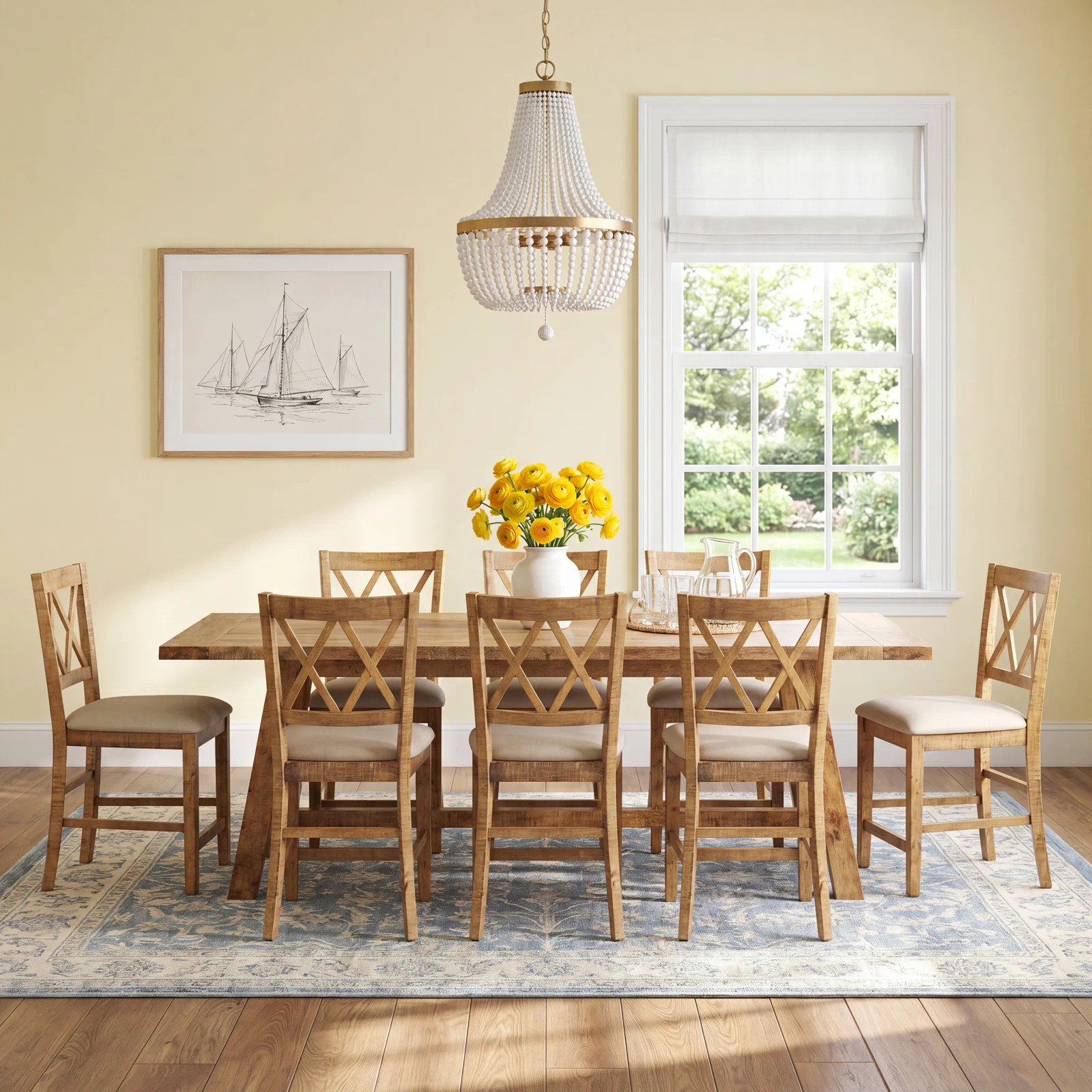 Maxine 10-Person Extendable Solid Wood Dining Set | Birch Lane