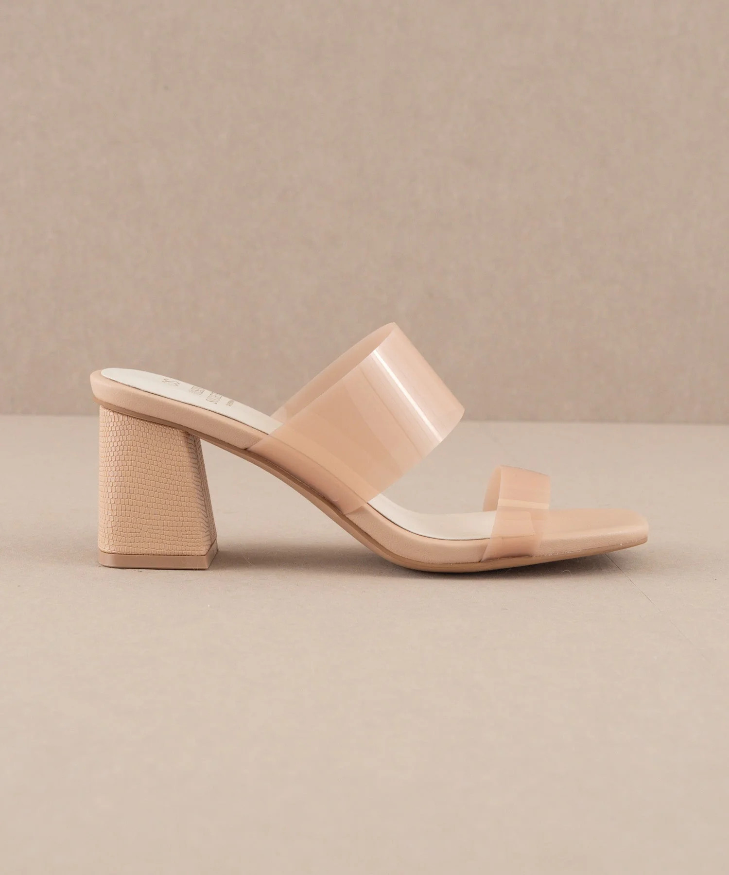 The Bagan | Apricot Transparent Sandal Heel - ETA 5/13 - 5/17 | Oasis Society