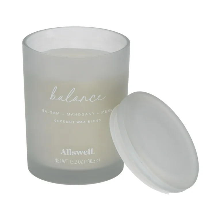 Allswell Balance (Balsam + Mahogany + Musk) Scented 2-Wick Spa Jar Candle 15oz. | Walmart (US)