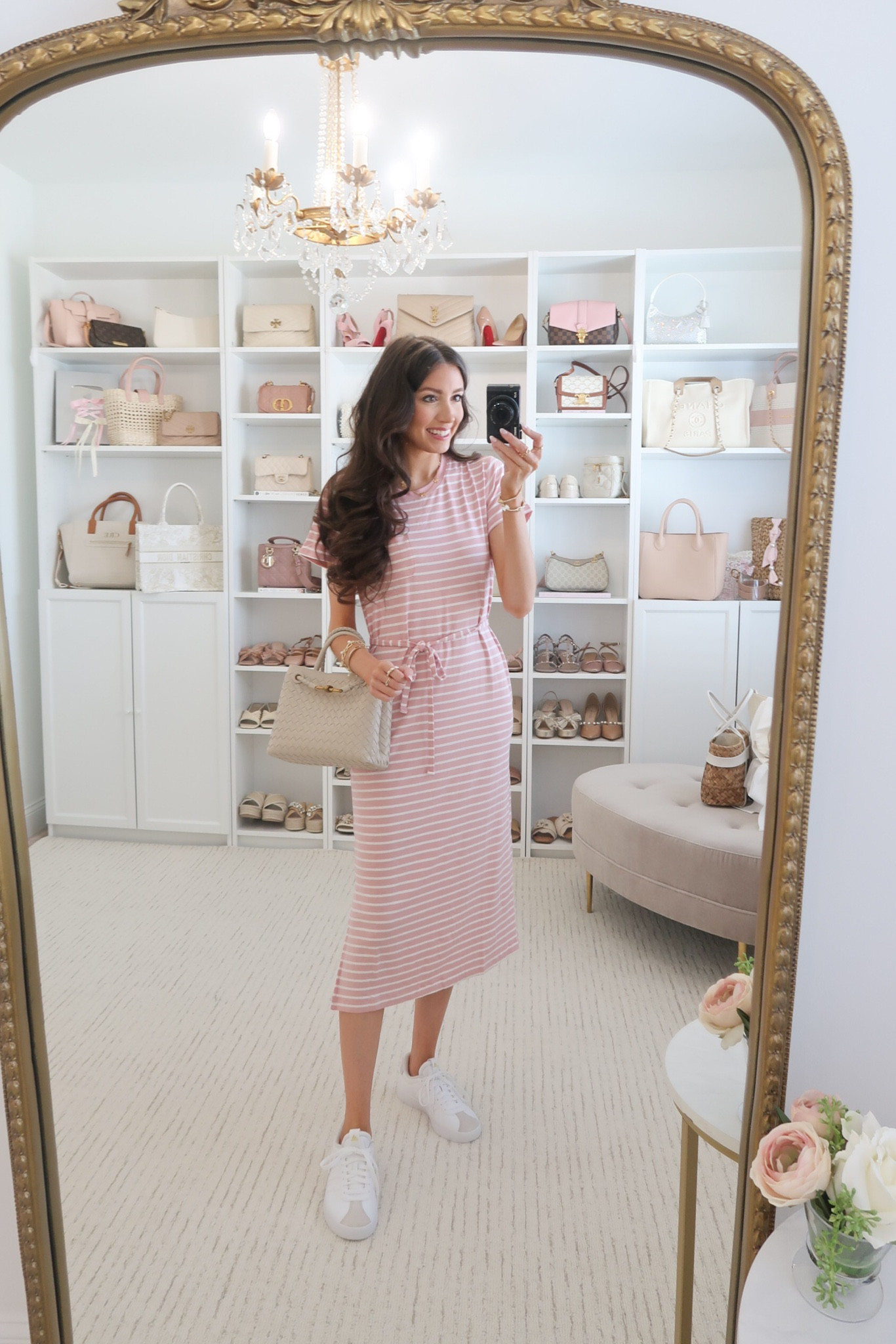 Adidas Pink Dress '90s-Inspired Ways To Style A Silk Dress With Trainers  This