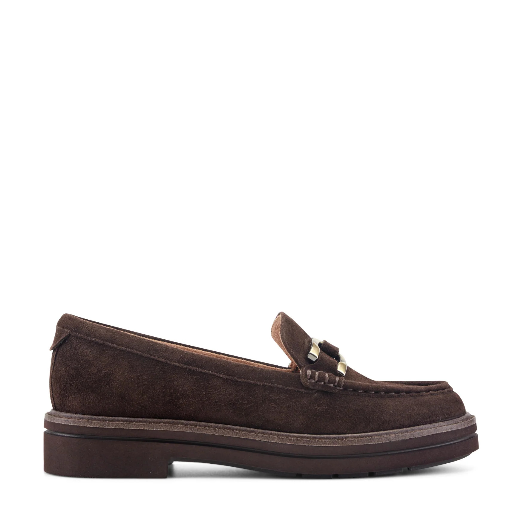 Women's Zaira Casual Horsebit Loafers - Dark Brown Suede | Easy Spirit | Easy Spirit