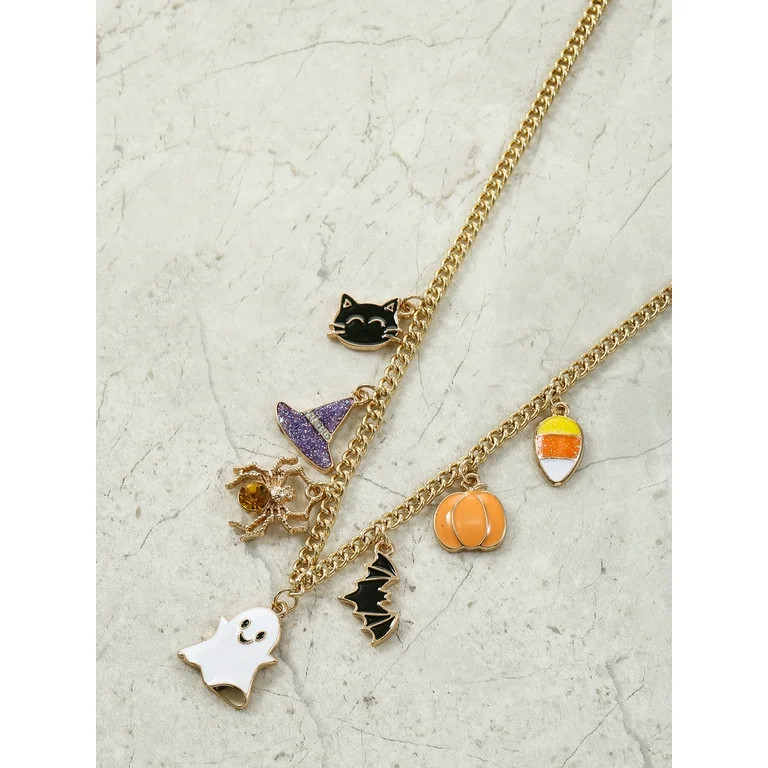 Way to Celebrate Halloween Goldtone Novelty Charm Necklace, 1 Piece - Walmart.com | Walmart (US)