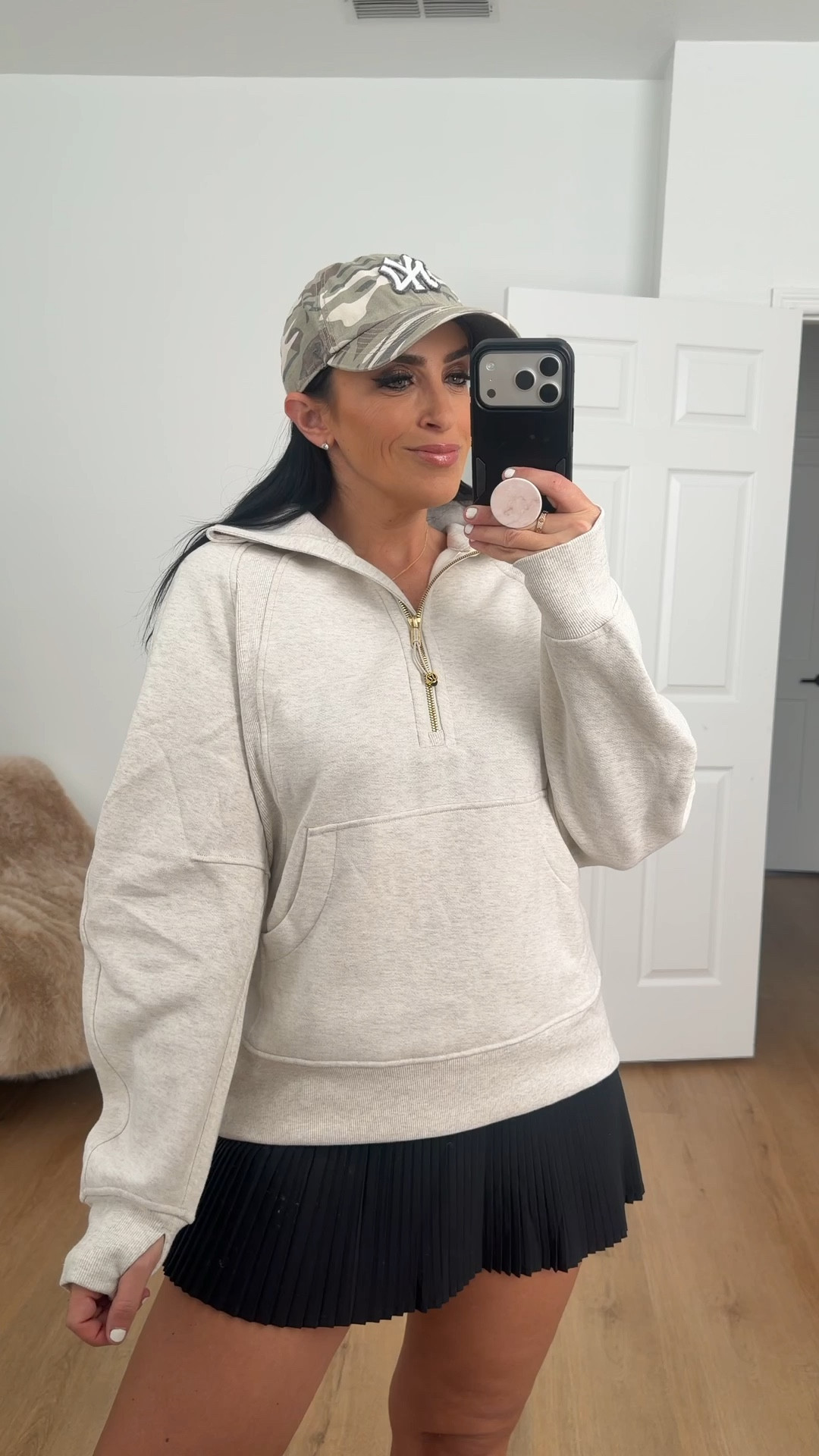 Scuba oversized funnel neck half zip sweatshirt now $45 off in black 