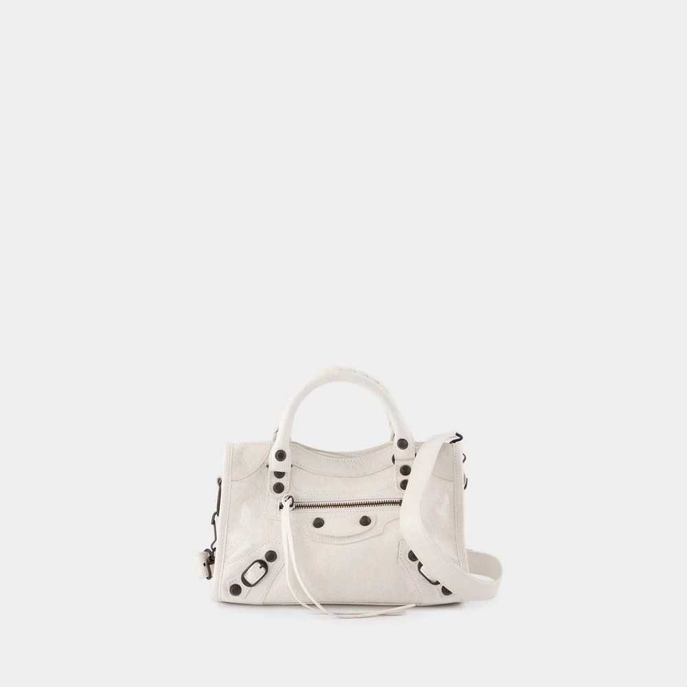 Balenciaga Women's Le City Mini Purse in White | 806395 Color 2ABEK Color 9104 | LOZURI