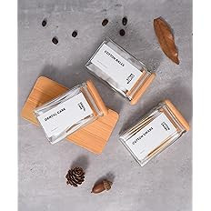 3 Pack Qtip Holder - Bathroom Organizers and Storage, Cotton Round Holder Cotton, Glass Apothecar... | Amazon (US)