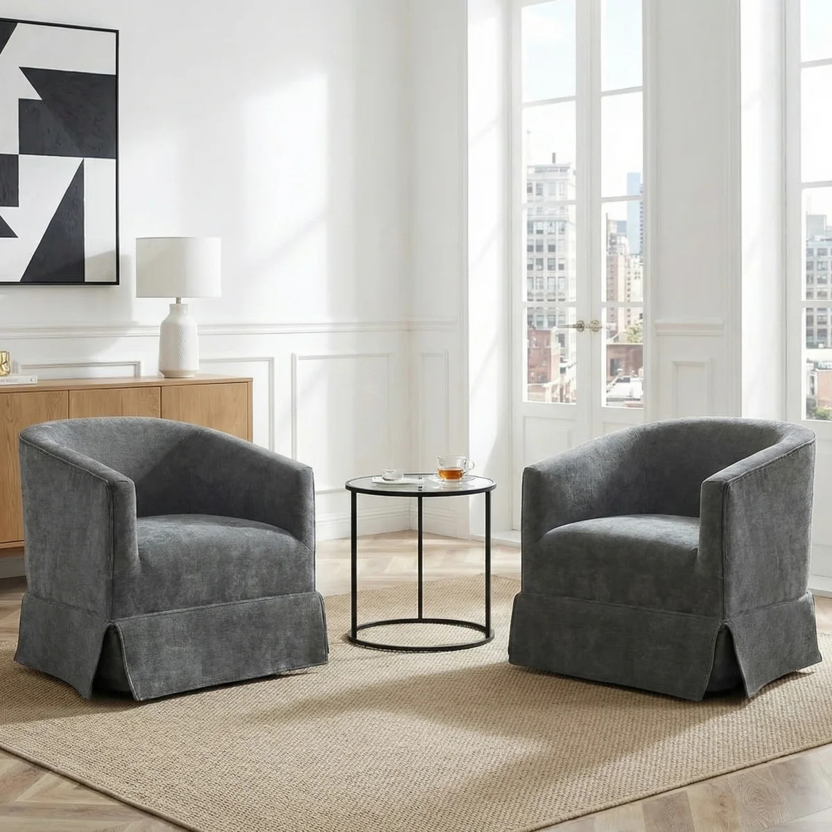 Upholstered Swivel Barrel Chair | Wayfair North America