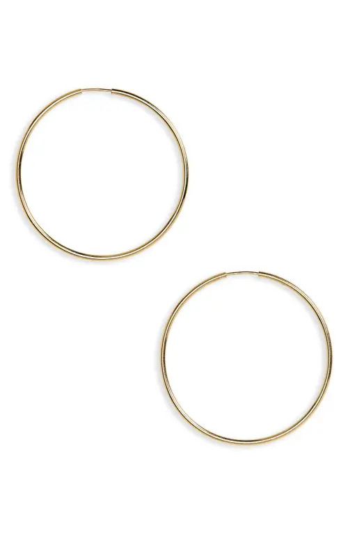 Argento Vivo Sterling Silver Argento Vivo Endless Hoops in Gold at Nordstrom | Nordstrom