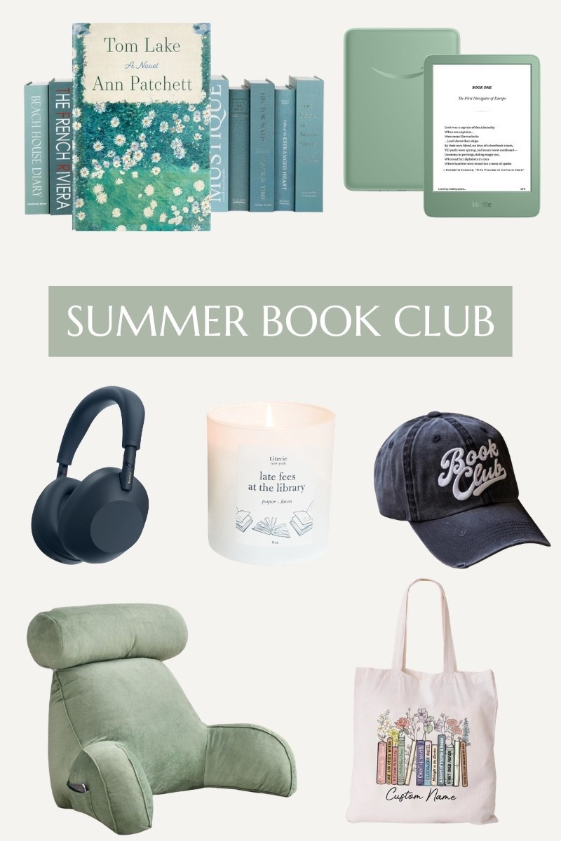 Summer Book Club
Everything I need for a summer of actually reading.

Kindle, book tote bag, reading pillow, noise cancelling headphones, summer reads, candle

summer reading essentials | Kindle Paperwhite | e-reader accessories | book tote bag | reading pillow | husband pillow | noise cancelling headphones | audiobook headphones | beach reads 2026 | summer books | cozy reading setup | book lover gifts | reading accessories

#LTKselfcare