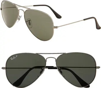 58mm Polarized Aviator Sunglasses | Nordstrom