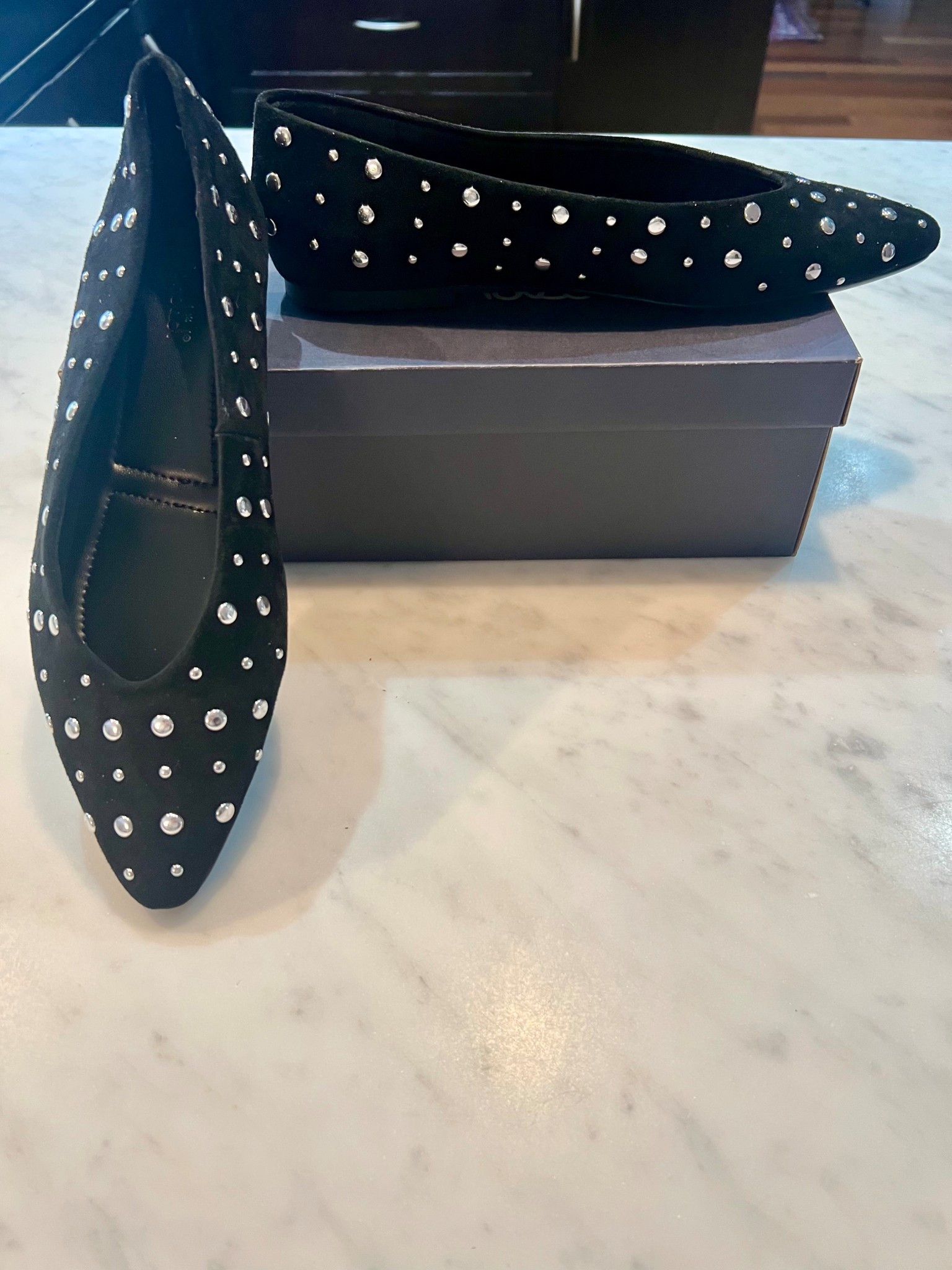 black studded flats 

#LTKootd #LTKSeasonal #LTKOver40