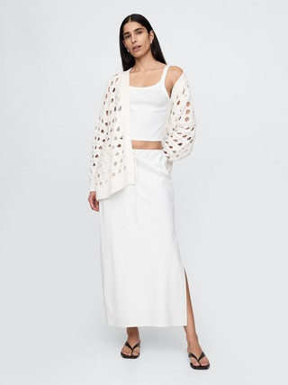 100% Cotton Oversized Pointelle Cardigan | Gap (US)