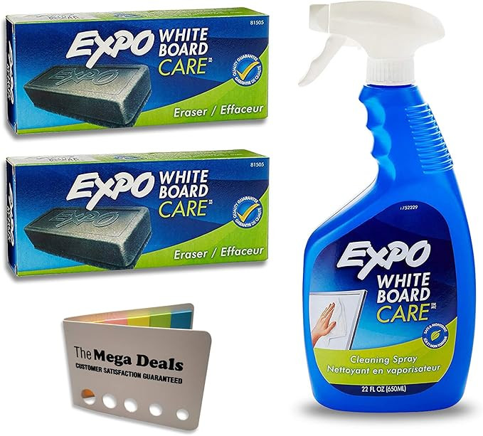 EXPO Whiteboard/Dry Erase Board Liquid Cleaner, 22-ounce, and 2 Dry Erase 81505 Whiteboard Board ... | Amazon (US)