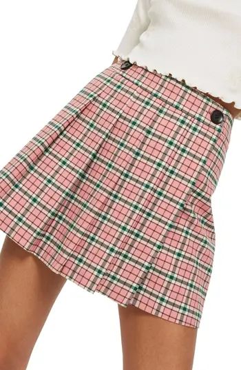 Women's Topshop Summer Check Kilt Miniskirt | Nordstrom