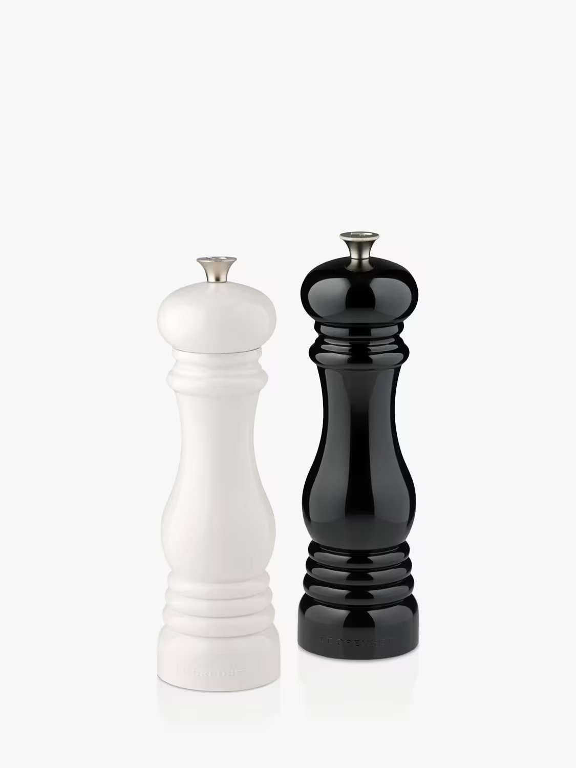 Le Creuset Classic Salt & Pepper Mills, Set of 2, White/Black | John Lewis (UK)