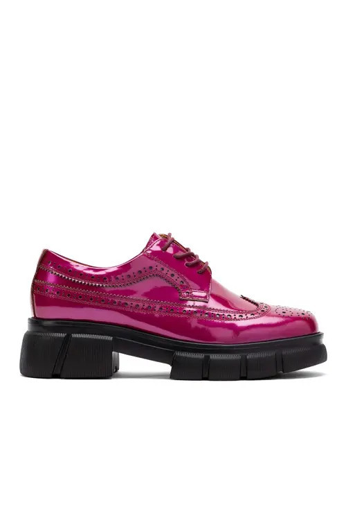 MARC NOLAN Ms. Alexander Leather Lug Wingtip Derby in Magenta at Nordstrom, Size 5 | Nordstrom
