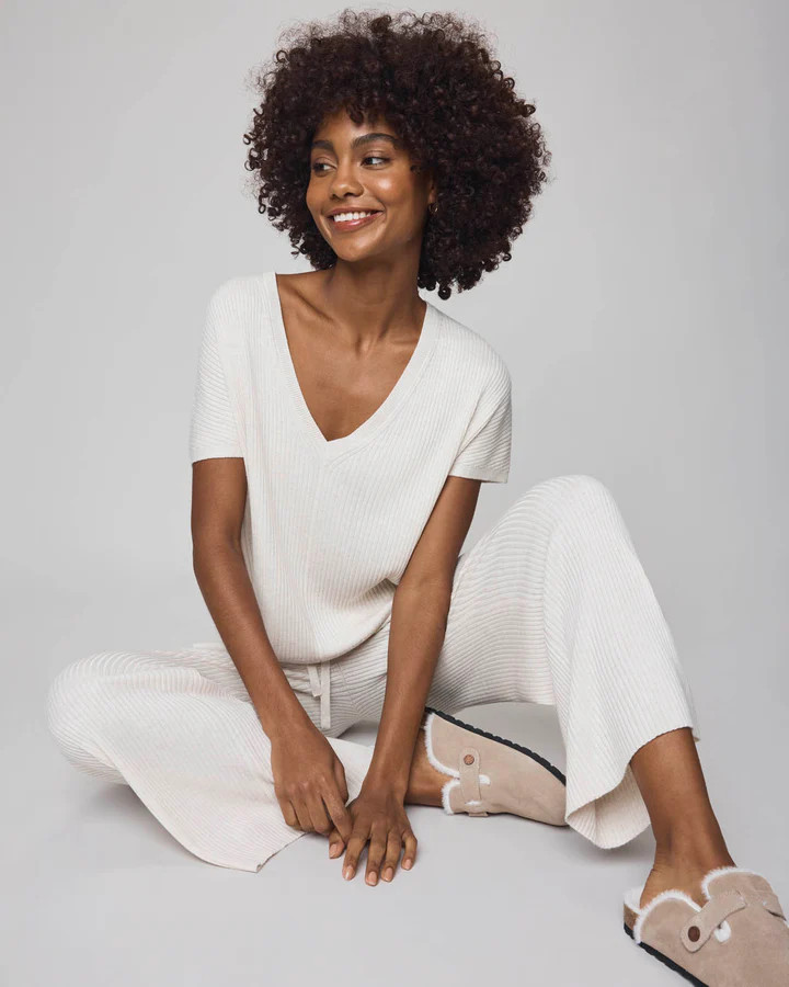 Georgie Cashblend Short Sleeve Sweater | Splendid