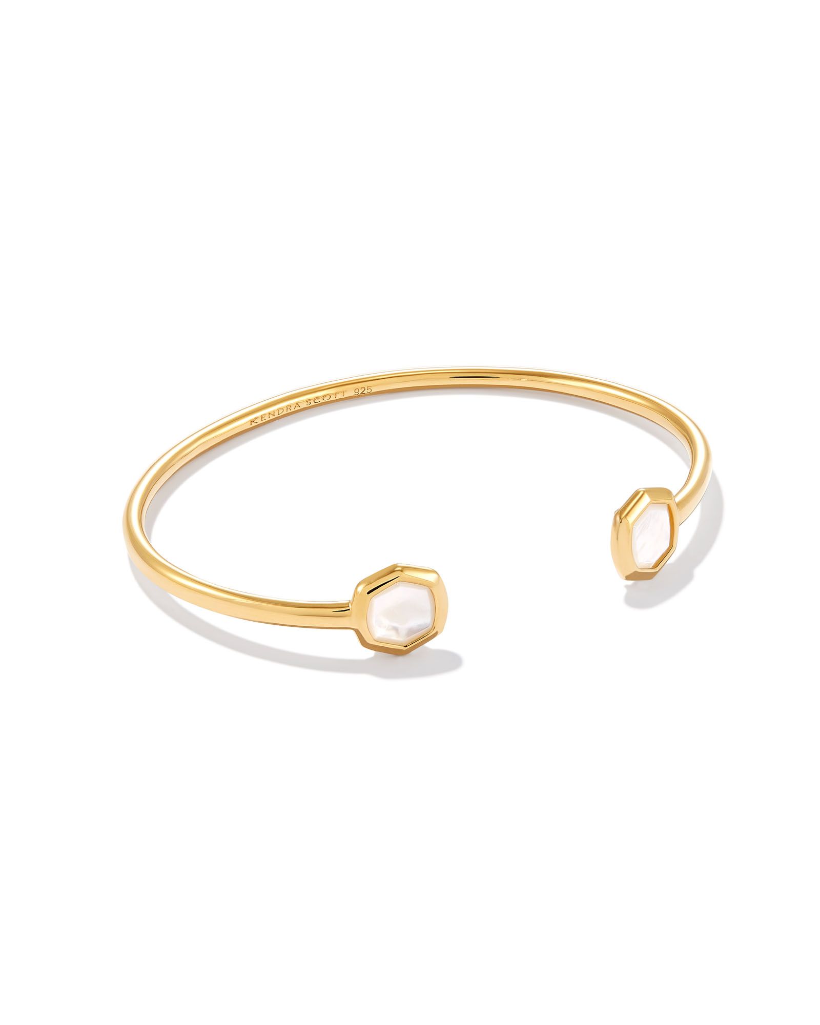 Davis 18k Gold Vermeil Small Cuff Bracelet in Ivory Mother-Of-Pearl | Kendra Scott | Kendra Scott