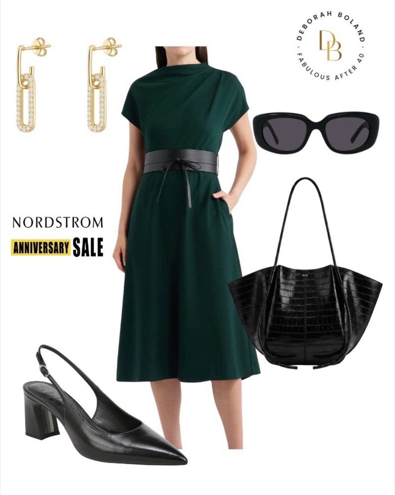This forest green midi dress is the perfect transitional piece for Fall. I’ve added these block slingbacks and matching tote for a polished look.

#LTKSeasonal #LTKOver40 #LTKSaleAlert