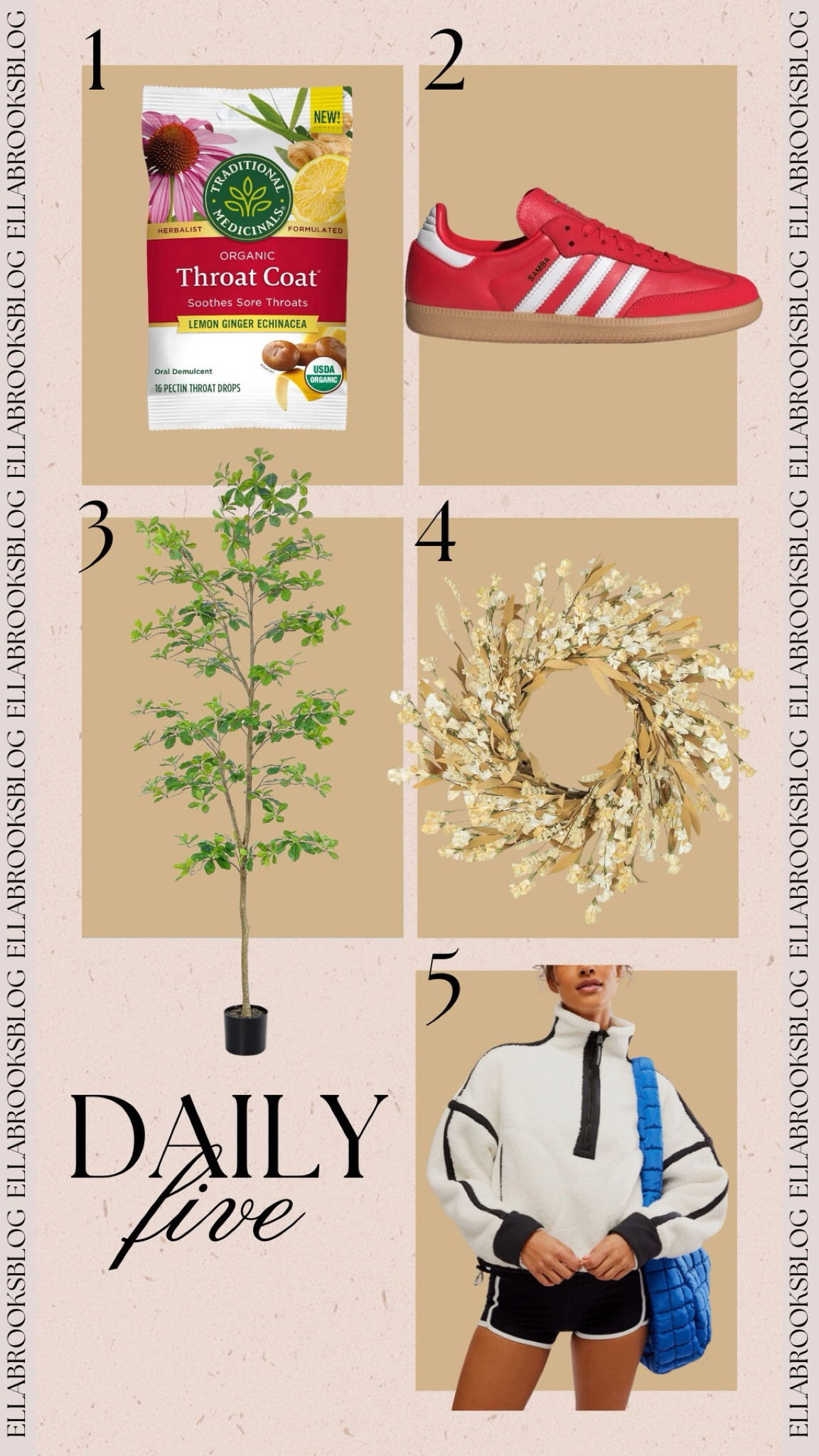 Daily 5🤍
amazon home, fall home, amazon health find, free people pullover, fall athleisure, adidas sneakers, samba sneakers 

#LTKSaleAlert #LTKShoeCrush #LTKHome