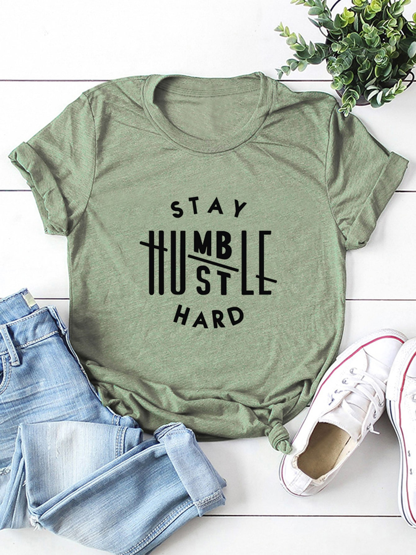 Slogan Graphic Short Sleeve Tee | SHEIN