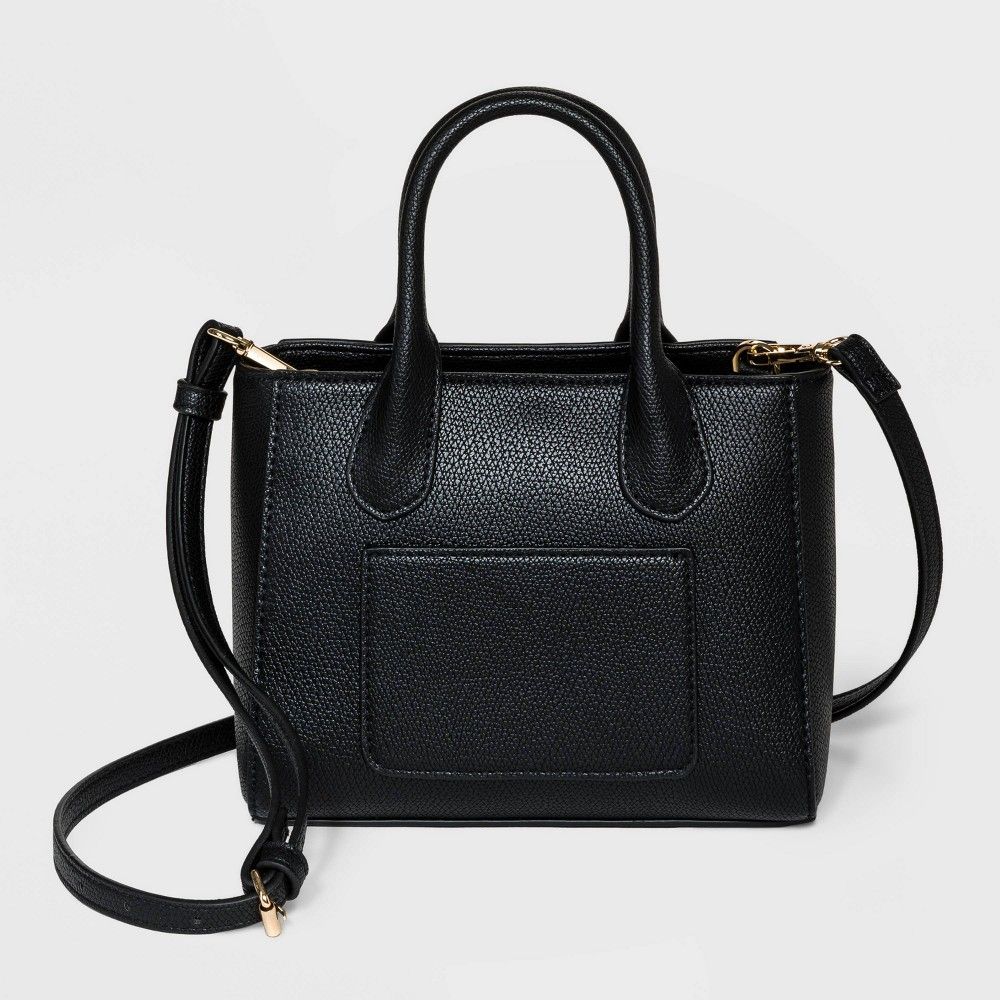 Convertible Mini Boxy Magnetic Closure Satchel Handbag - A New Day Black | Target