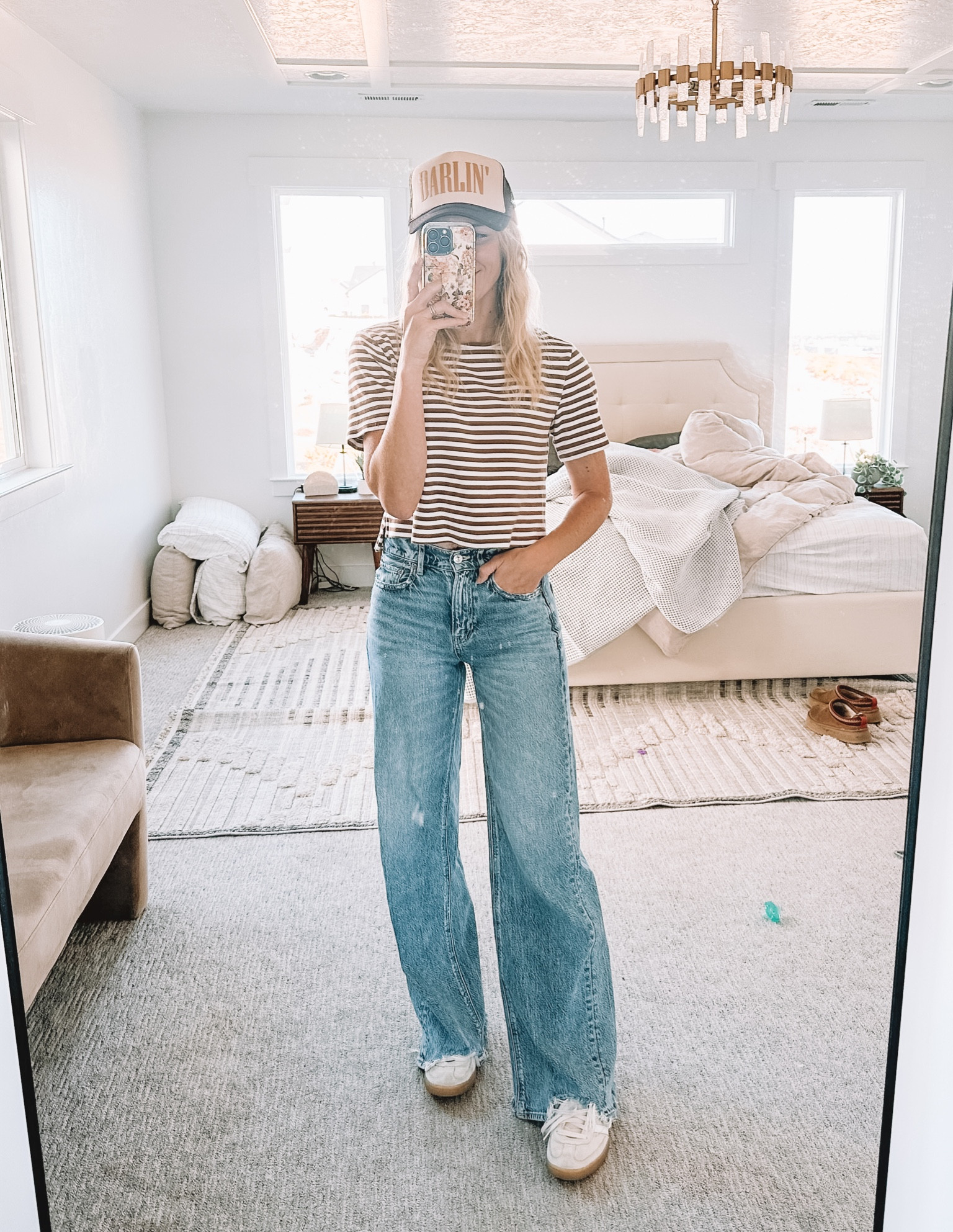 Wide leg jeans, boxy long crop tee, custom designed hat from Etsy and my white adidas! The perfect outfit for momming today!

#LTKFindsUnder50 #LTKSeasonal #LTKStyleTip