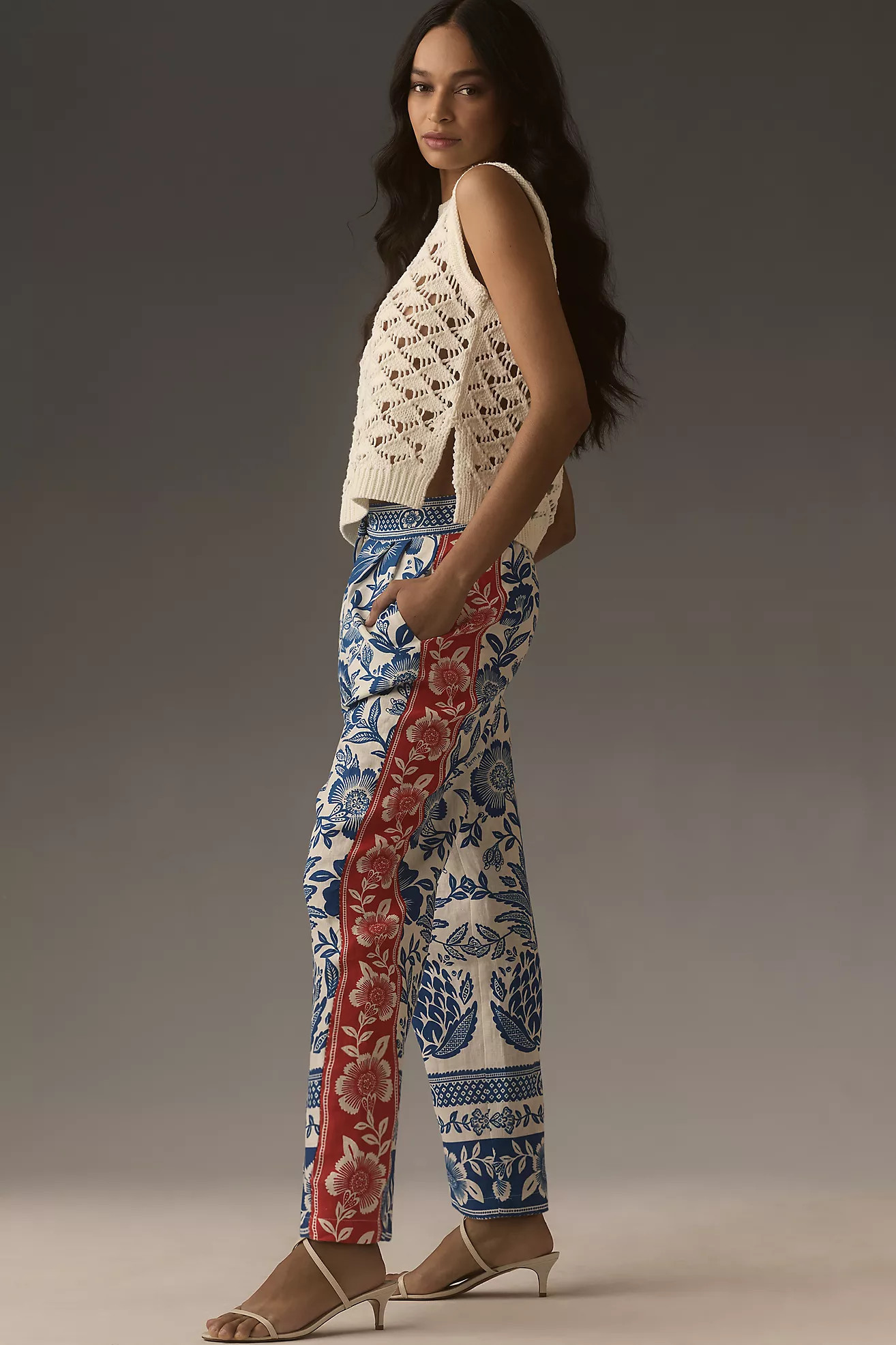 Farm Rio x Anthropologie Floral Linen Trousers | Anthropologie (US)