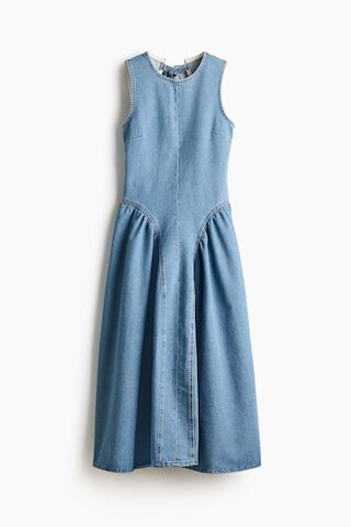 H & M - Open-Back Denim Dress - Blue | H&M (US + CA)
