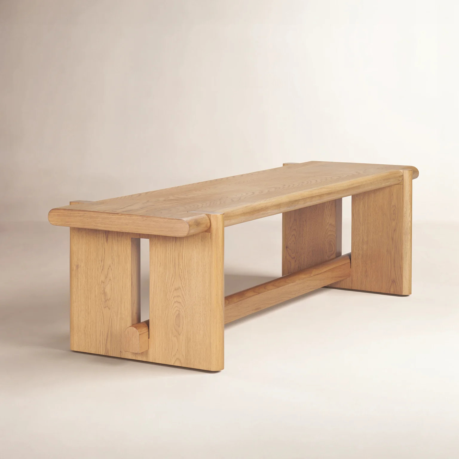 Joss & Main Lilas Light Brown Oak Wood Bench | Joss & Main | Joss & Main