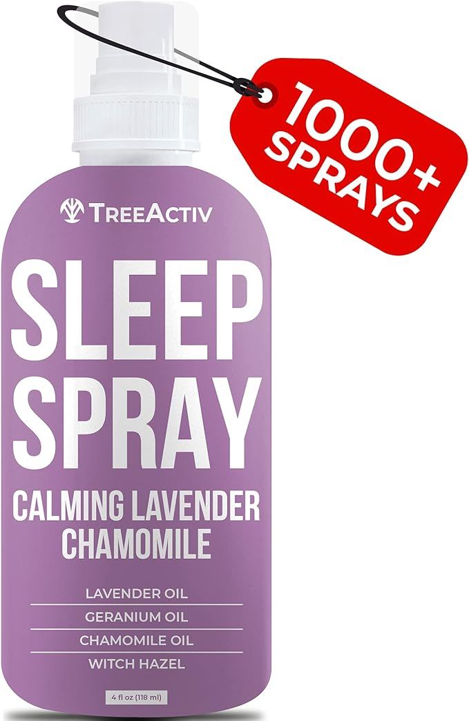 TreeActiv Sleep Spray, Calming Lavender Chamomile | Soothing Witch Hazel & Lavender Sleep Spray A... | Amazon (US)