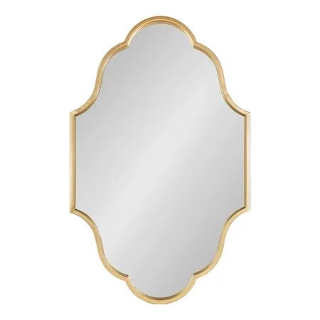 Kate and Laurel Rowla Glam Scalloped Wall Mirror, 23"" x 37"", Gold, Chic, Sophisticated Accent Mirr | Walmart (US)