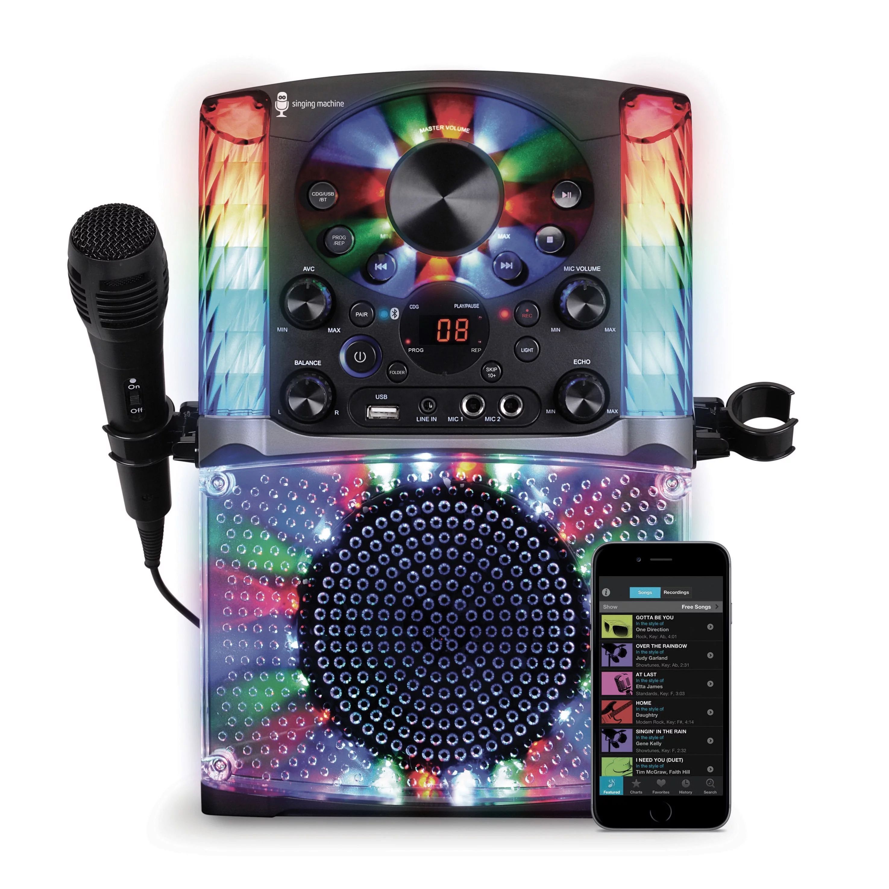 Singing Machine SML625BTBK Bluetooth CD+G Karaoke System | Walmart (US)