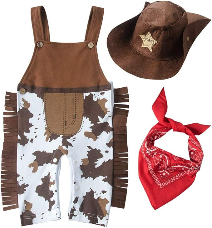 LXKIKMM May's Baby Baby Toddler Boys The Cowboy Romper Halloween Dress up Children's Clothing | Amazon (US)