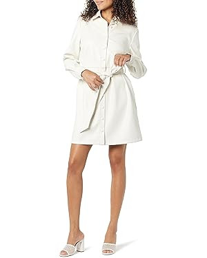 The Drop Women's Sam Vegan Leather Shirtdress | Amazon (US)
