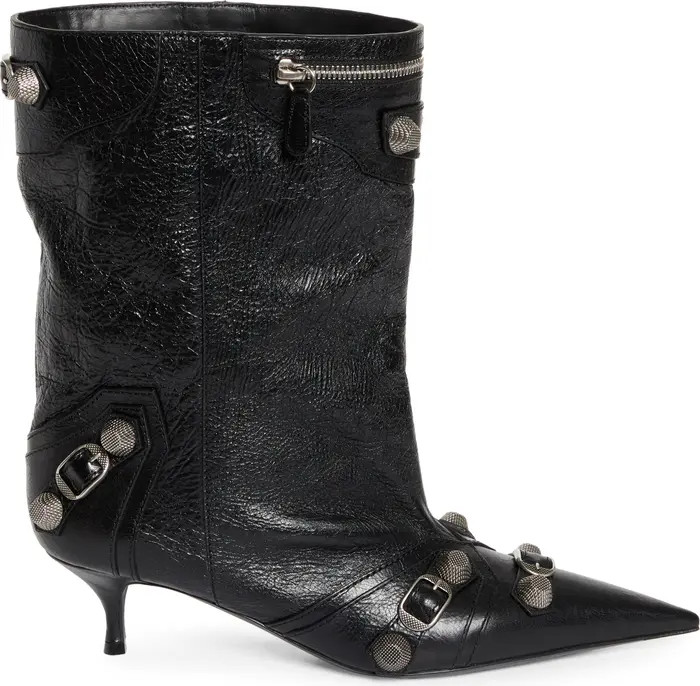 Balenciaga Cagole Pointed Toe Kitten Heel Boot (Women) | Nordstrom | Nordstrom