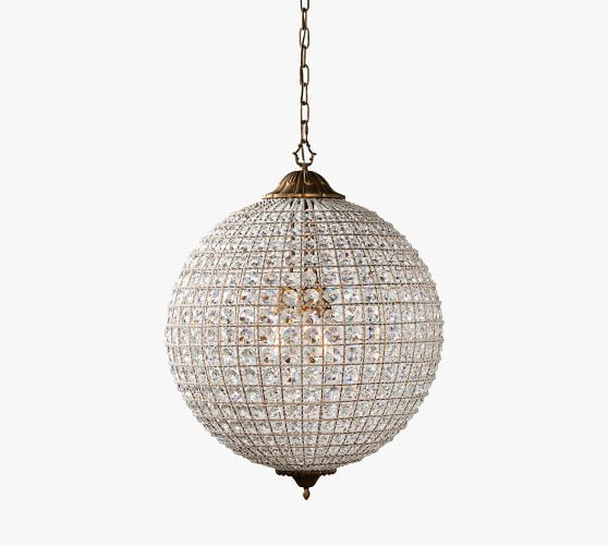 Hersch Crystal Round Chandelier (18"-24") | Pottery Barn (US)