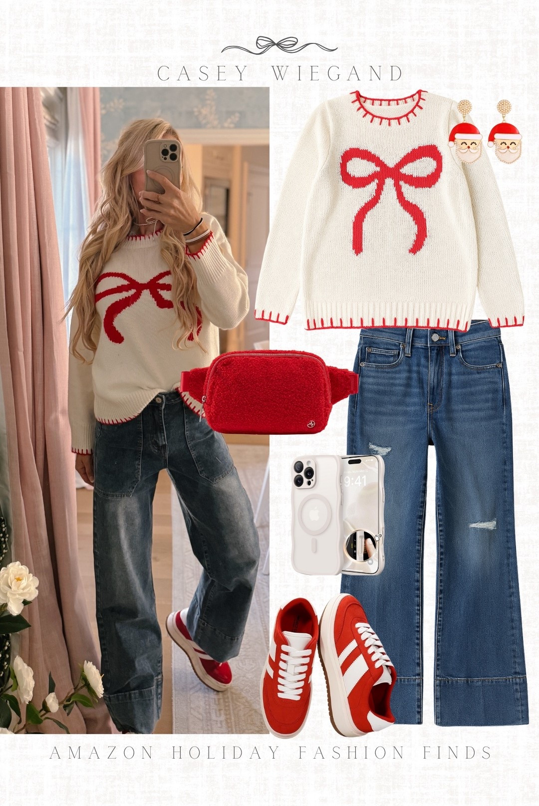 Amazon bow sweater holiday fit 

#LTKHoliday #LTKSeasonal #LTKFindsUnder50