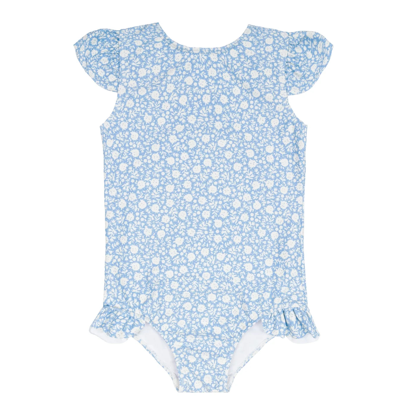 girls alpine fiore ruffle cap sleeve one piece | Minnow