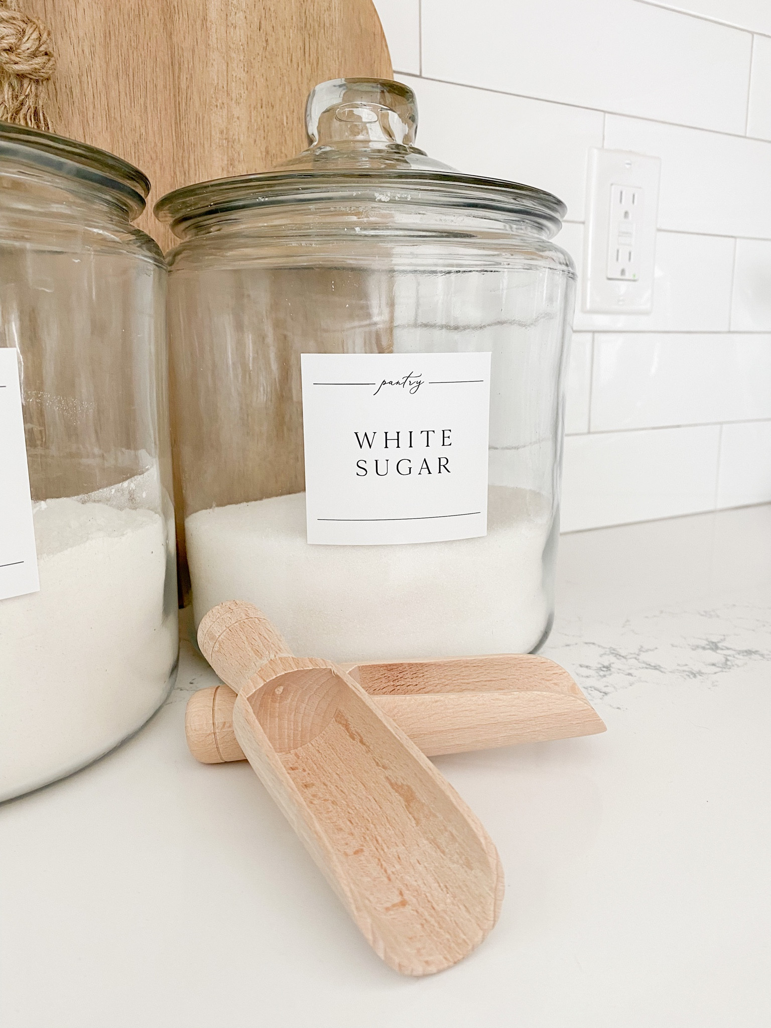 Farmhouse pantry organization custom jars and labels and scoops 

#LTKsalealert #LTKSale #LTKhome