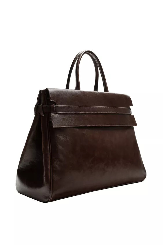 LEATHER HANDBAG | Zara UK