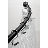 iDesign Curved Metal Shower Curtain Rod, Adjustable Customizable Curtain Rod for Bathtub, Stall, Clo | Amazon (US)