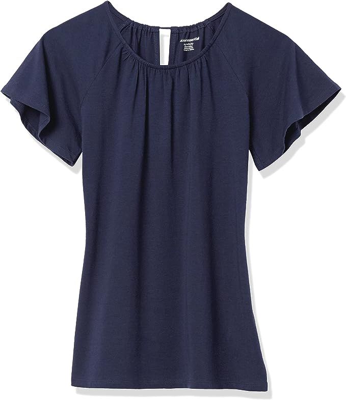 Amazon Essentials Women's Classic-Fit Cape Sleeve Open Crewneck T-Shirt | Amazon (US)