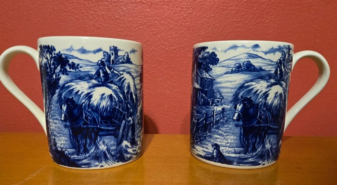 Pr Royal Stafford Hayride Blue Ironstone 4" Coffee Mug - Etsy | Etsy (Global)