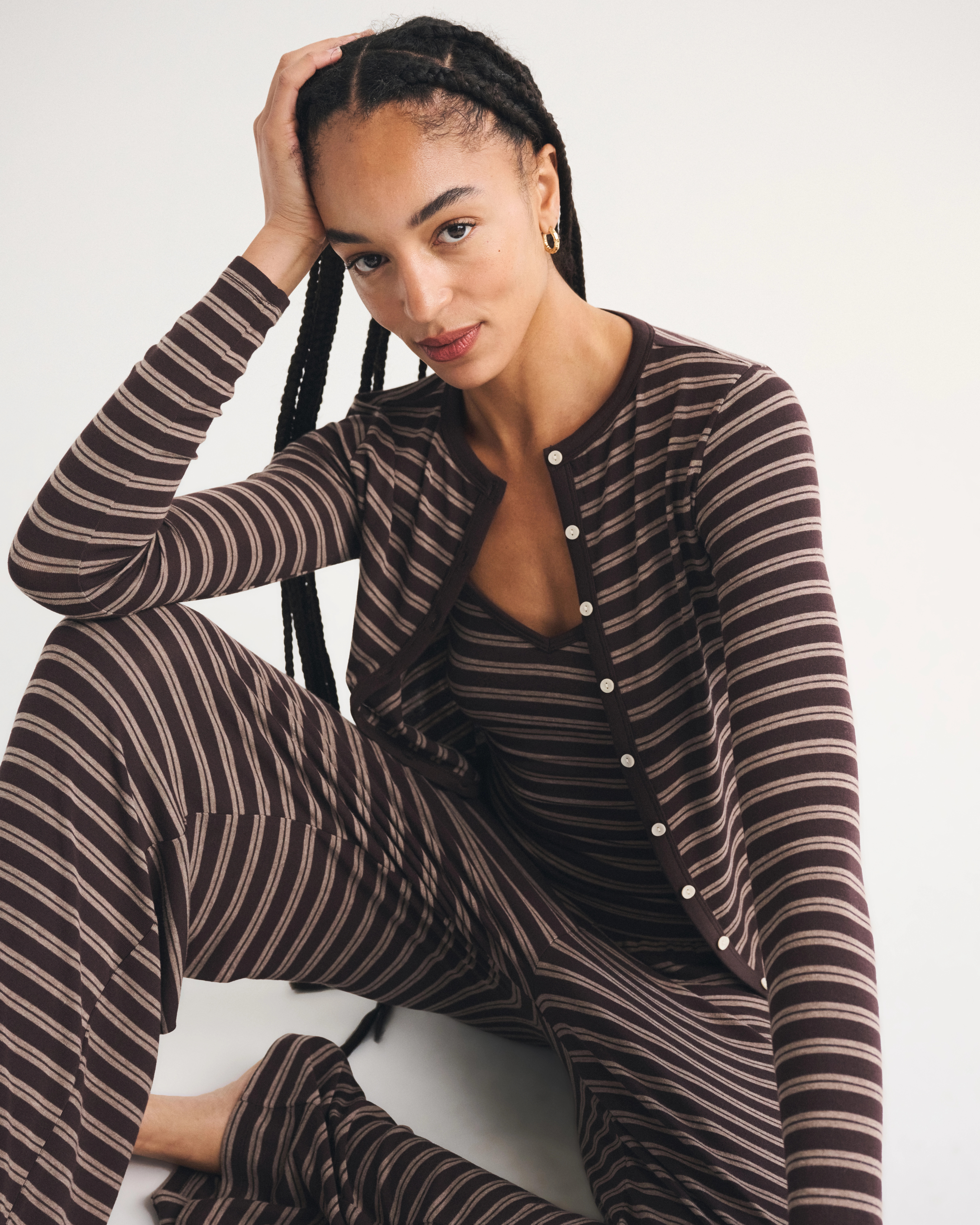 Modal-Blend Lounge Cardigan Tank Set | Abercrombie & Fitch (US)