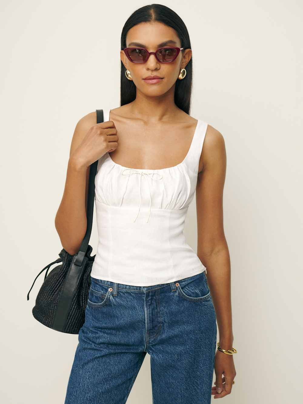 Balia Linen Top | Reformation (Global)