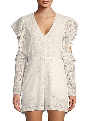 Cut-Out Lace Romper | Saks Fifth Avenue OFF 5TH (Pmt risk)
