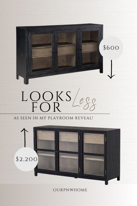Looks for less! Snag this designer look as seen in my home at such an affordable price!

Glass door cabinets, display cabinets, sideboard, console table, living room furniture, entryway furniture, hallway furniture, accent tables, save vs splurge, budget furniture

#LTKhome #LTKstyletip