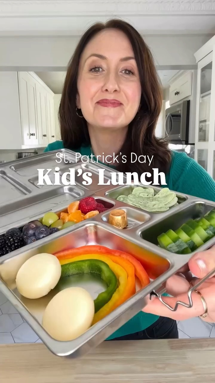 Episode 1 til she’s 18? 🤷‍♀️ Mama has dreamed of this!! Believe me, it won’t be a daily occurrence (making perfect lunchbox art for her), but I’m excited to do something special every so often, especially for holidays.

I know packing lunches can be a chore, but perhaps this offers some inspo if you’re so inclined.

PS- the Rolo, the Bell peppers and the cucumbers are a little advanced for Rory right now, but I couldn’t wait to start this series and will be giving different ideas that can inspire creativity for a variety of ages.