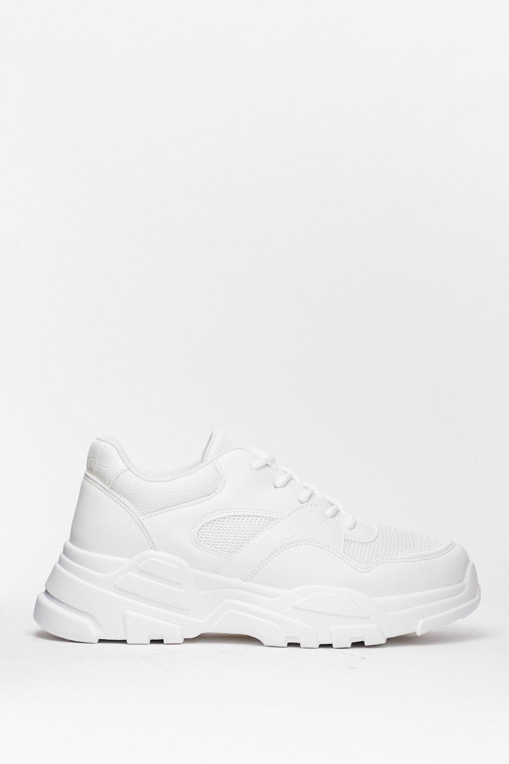 Let's Make Tracks Faux Leather Chunky Sneakers | NastyGal (US & CA)