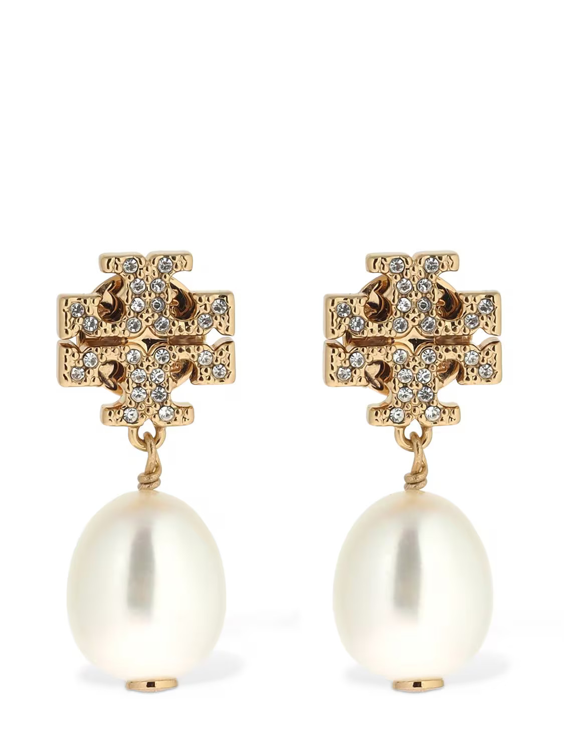 Kira Pavé Pearl Drop Earrings | Luisaviaroma